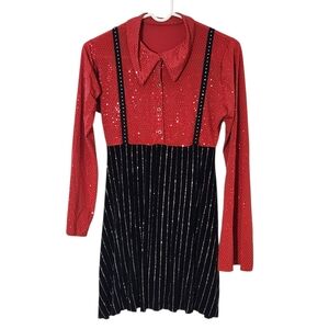 Michael Jackson Red and Black Solo Dance Costume Size Adult Medium